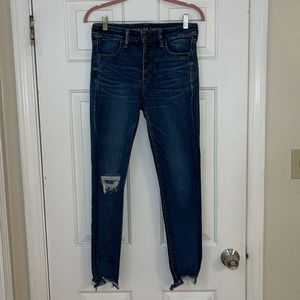 American Eagle high rise jegging crop jeans, size 8/29 EUC